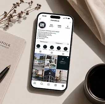 Дизайн Instagram для застройщика